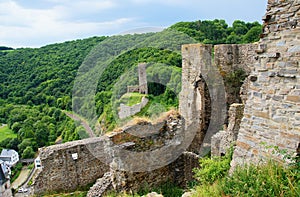 Ruined lions castle and philipps castle on the Monreal