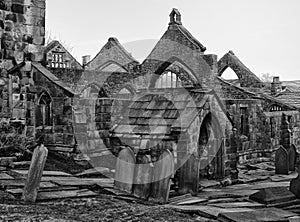 the ruined medieval church in heptonstall near hebden bridge