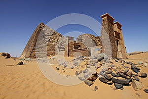 Ruined Meroe pyramid