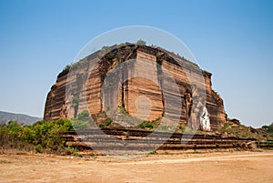 Ruined Mingun pagoda in Mandalay, Myanmar