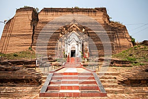 Ruined Mingun pagoda in Mandalay, Myanmar