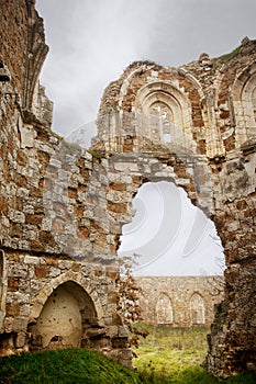 Ruined monastery window