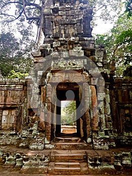 Ruined monument in Angkor photo