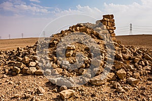 A ruined outpost near Abu Jifan Fort, Riyadh Province, Saudi Arabia