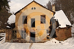 Ruined period house falling apart