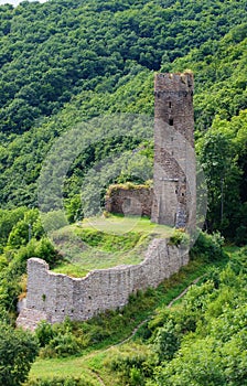 Ruined philipps castle on the Monreal