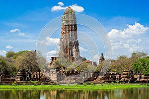 The ruined Phra Ram temple in Ayutthaya, Thailand.