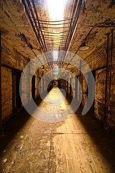 Ruined Prison Hallway Corridor Eastern State Pennitentiary