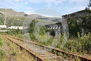 Ruined railway terminal