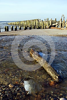 Ruined seaside pier