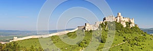 The ruined SpiÃÂ¡ Castle in Slovakia on a sunny day