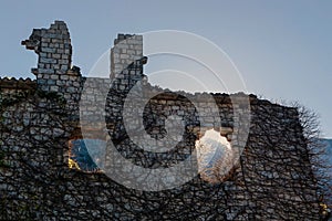 Ruined stone house