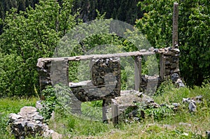 Ruined stone house
