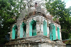 A ruined temple hall in thiruvarur.