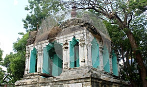 A ruined temple hall in thiruvarur.