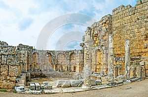 The ruined temple in Perge photo