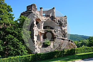 The ruined tower at heidelberg castle