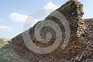 Ruined wall of Derawar Fort in Pakistan