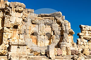 Ruined walls of Heliopolis at Baalbek, Lebanon photo