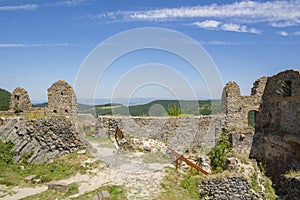 The ruined walls of The Somoska Somosko Castle, Slovakia