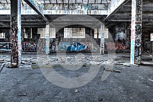 Ruined warehouse interior