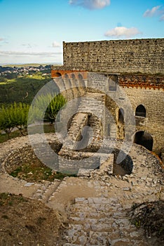 Ruines of an ancient castle at Ourem, Portugal