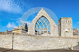 Ruins of 12th Century Church St Peter\'s Kirk and Graveyard, Thurso, Caithness, Scotland