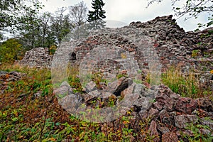 Ruins of the 18th century stone Rosen bastion at Loviisa, Finland