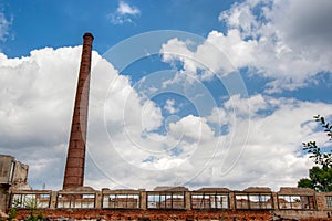 Ruins of abandoned and dilapidated factory