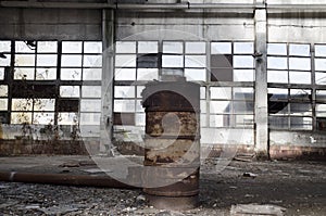 Ruins of abandoned factory or warehouse