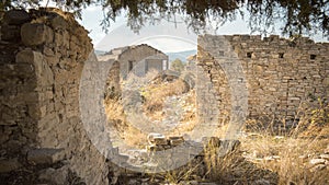 Ruins of abandoned traditional village in Cyprus