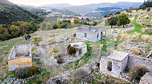 Ruins of abandoned Trozena village in Paphos area, Cyprus