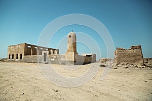 Ruins of abandoned village Al-Jumail, Qatar