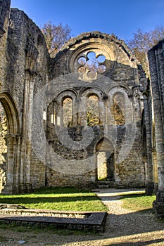Ruins of the abbey of Orval in Belgium