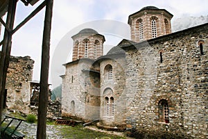 Ruins of Agios Dimitrios Monastery, under Mount Olympos, Greece