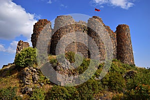 The ruins of the Amberd fortress in Armenia