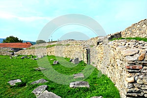 Ruins of Amphitheater in Ulpia Traiana Augusta Dacica Sarmizegetusa photo