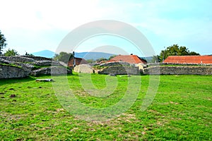 Ruins of Amphitheater in Ulpia Traiana Augusta Dacica Sarmizegetusa photo