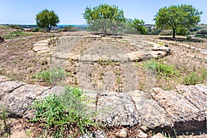 Ruins of ancent greek Altar in Agrigento, Sicily