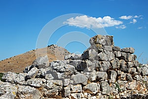 Ruins of ancient acropolis of Tiryns