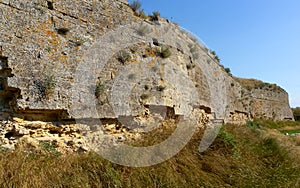 The ruins of the ancient Arabat fortress in the eastern Crimea on the shore of the Sea of Azov