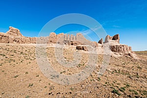 Ruins of ancient Ayaz-Kala Fortress, Uzbekistan, Central Asia