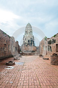 Ruins of ancient Ayutthaya Kingdom in Thailand