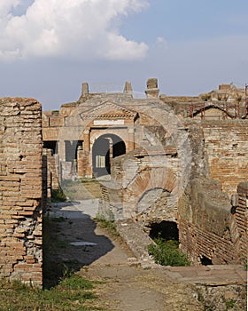 Ruins of ancient brick town