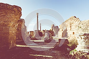 Ruins of the ancient Carthage city, Tunis, Tunisia, North Africa