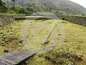 Ruins of ancient castle of caÃÂ±ari, Ecuador photo