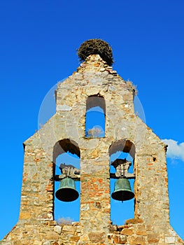 ruins of a ancient church in Zamora province