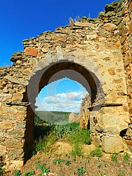 ruins of a ancient church in Zamora province photo