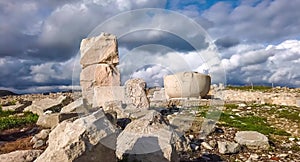 Ruins of ancient city of Amathus. Limassol, Cyprus. Time-lapse footage