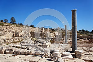 The ruins of the ancient city of Amathus, near Limassol, Cyprus